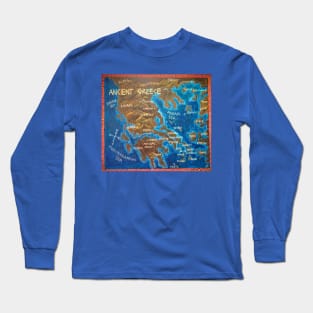 Map  of Ancient Greece Long Sleeve T-Shirt